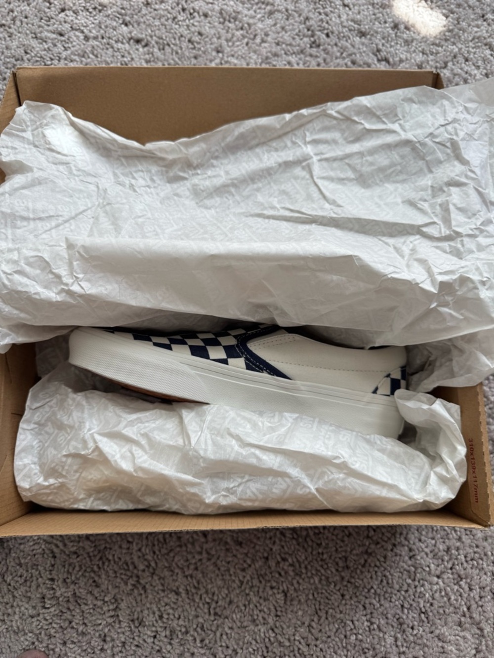 Scoop up  Vans Slip-On Sneakers in Navy and White Checkerboa - Picture 8 of 9